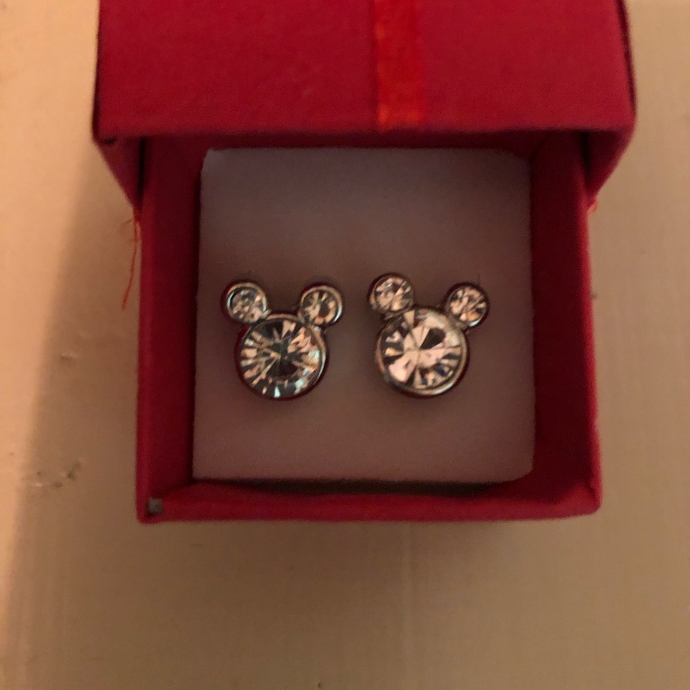 Earrings; Stud; Faux Diamonds; Alloy Plated - Picture 6 of 8